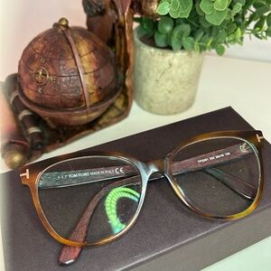 Tom Ford Women's Dark Havana Iridescent Glasses